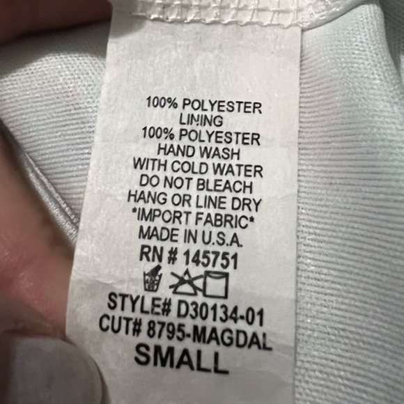 NWT PINKBLUSH Maternity Geometric Midi Dress in Mint Green, Cream & Pink Sz:S - Picture 13 of 15